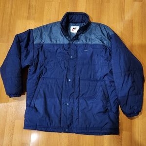 Vintage Nike 90s Blue Puffer Jacket